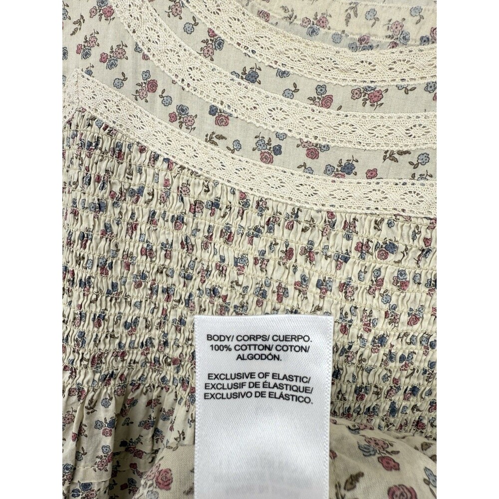 Lucky Brand Cream Floral Tiered Mini Dress - Picture 6 of 6